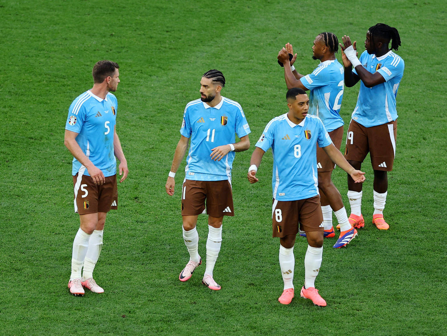 比利时队在比赛中遭遇了无情淘汰